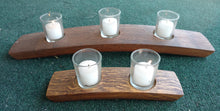 Wine Barrel Hill Style Candleholder, 3 votive candles, 2 votive candles