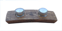 Wine Barrel Hill Style Candleholder, 2 tealight candles