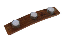 Wine Barrel Hill Style Candleholder, 3 tealight candles
