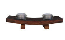Wine Barrel Valley Style Candleholder, 2 tealight candles
