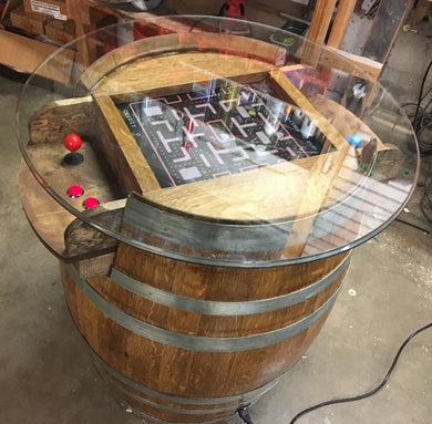Arcade Wine Barrel with over 450 games  in Medium Walnut
