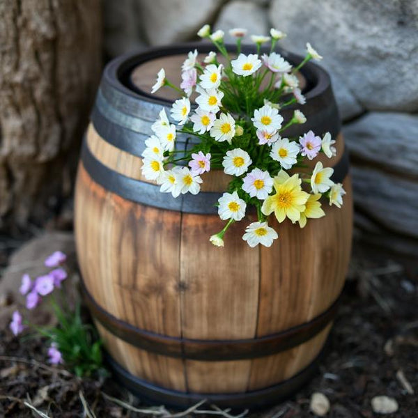 DIY Barrel Planters for Mother’s Day