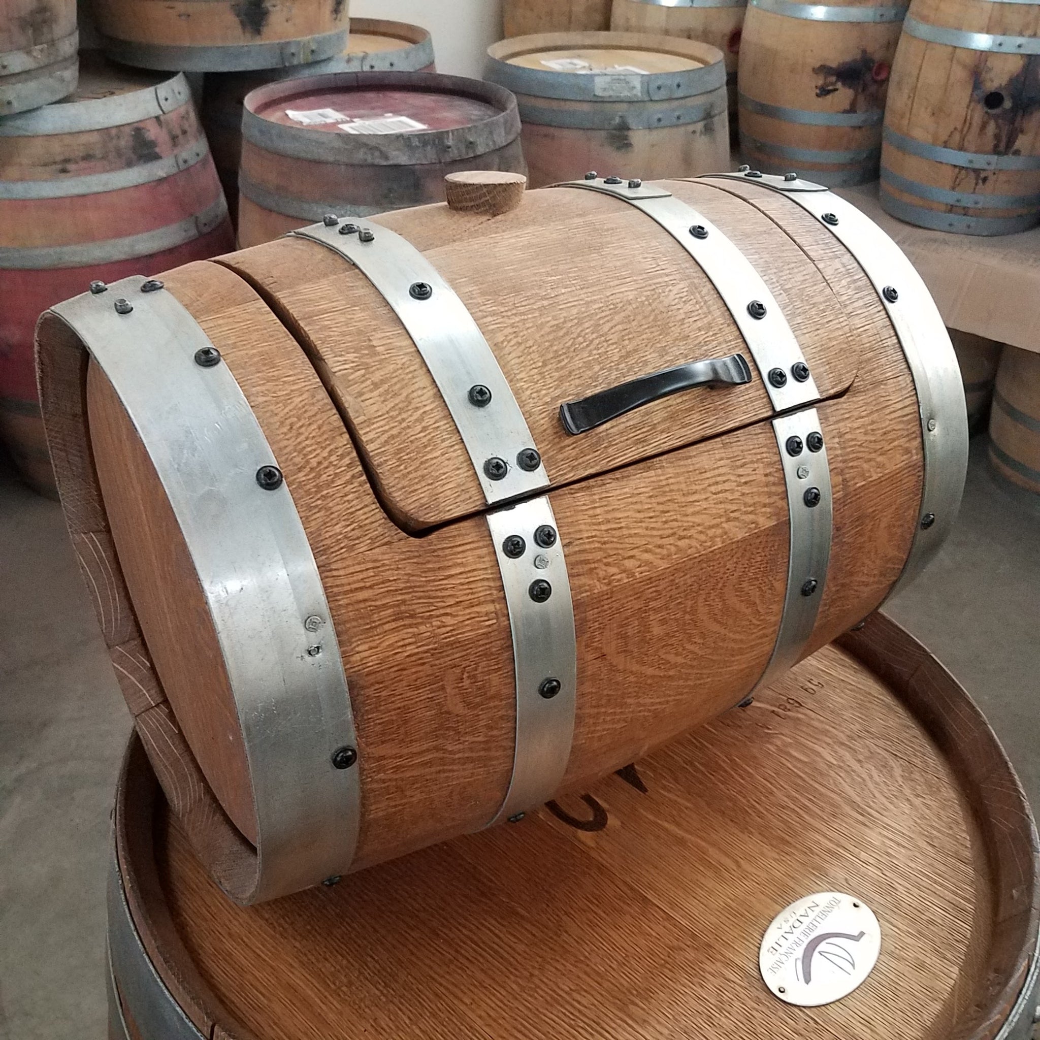 Evans Family Barrels Whiskey Barrel Ice Bucket