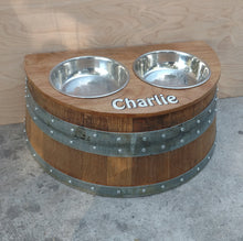 Raised Dog Feeder Personalized with Name