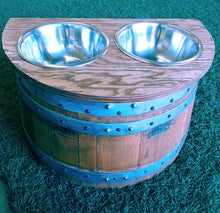 Wine Barrel Raised 14" Dog Dish