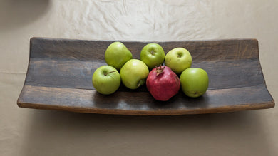 Wine Barrel Stave Fruit Bowl with Fruit