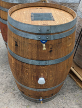 Rain Barrel with screens and no frame, no cap, med walnut finished