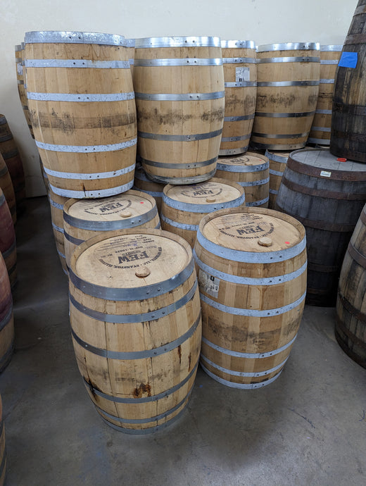 30 Gallon Whiskey Barrels stacked