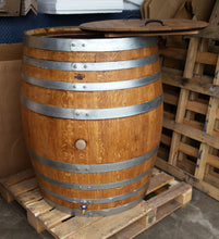 500L Cold tub puncheon barrel with open lid in medium walnut (sanded, oil finished)