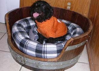 Wine Barrel Round Pet Bed