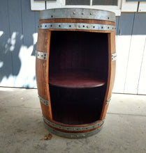 Wine Barrel Cabinet Open Door 1 shelf
