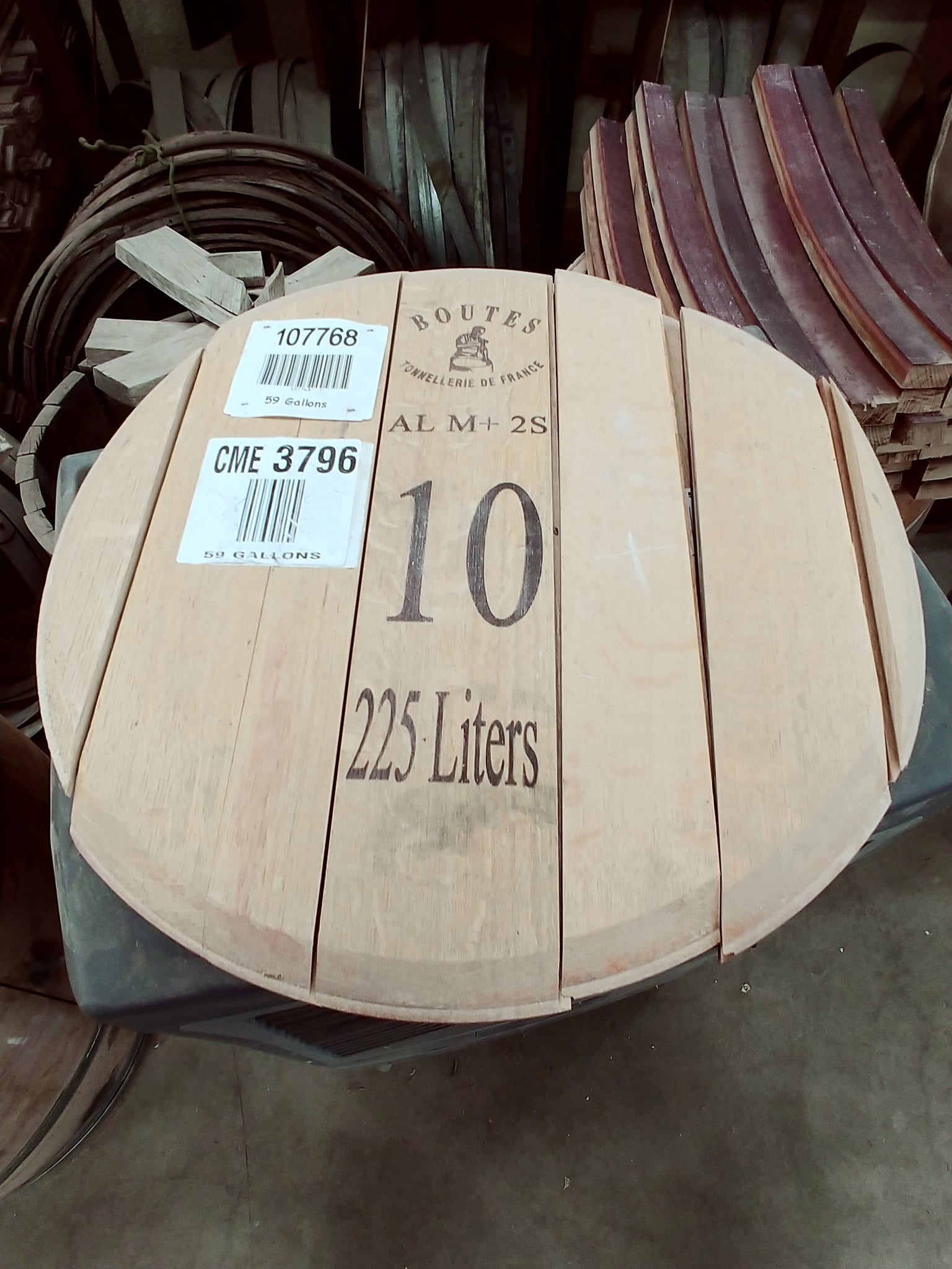 Wine Barrel Head Not Glued