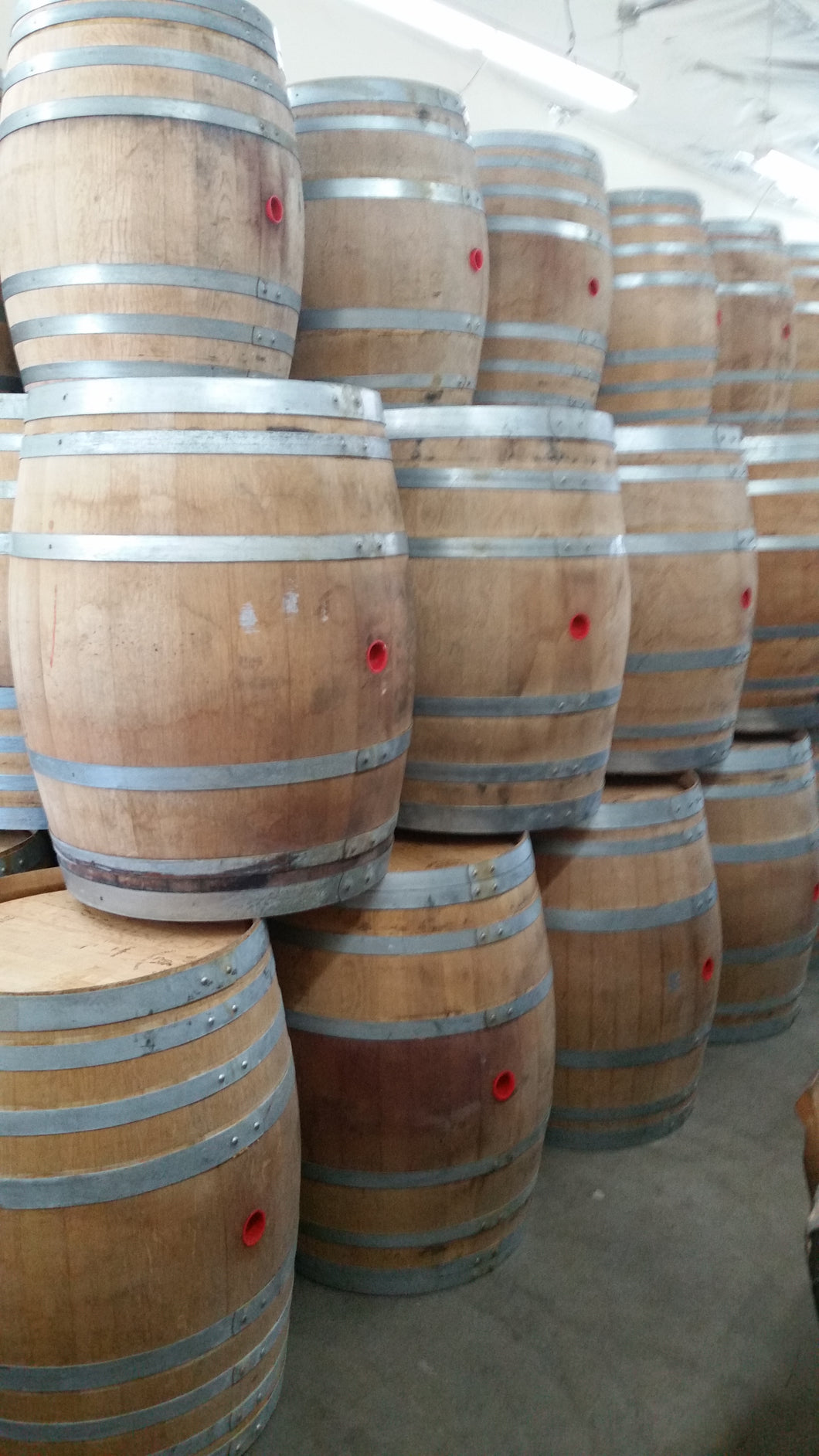 Used Wine Barrels - burgundy, clean