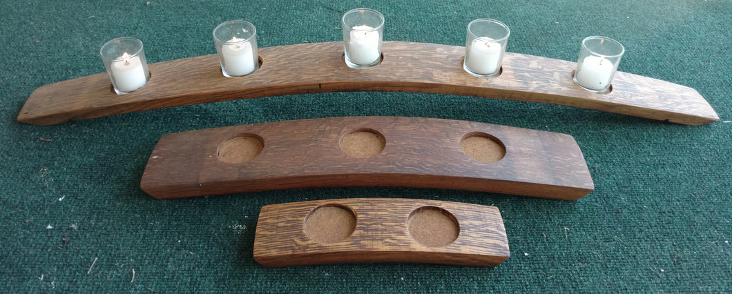 Wine Barrel Hill Style Candleholder, 5 candles, 3 candles, 2 candles