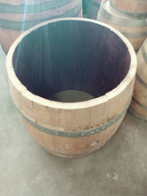 Center Cut Wine Barrel for Coffee Table Base 25" Raw Overview