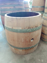 Center Cut Wine Barrel for Coffee Table Base 25" Raw