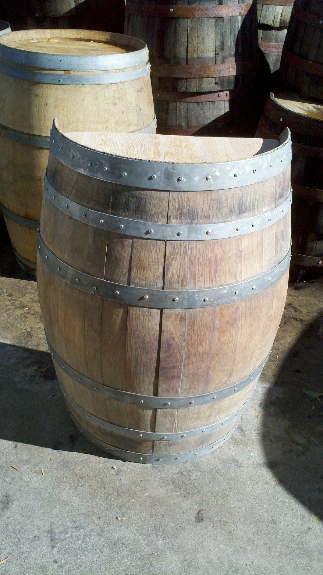 Rustic Standing Half Wine Barrel - DIY