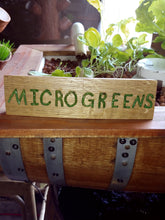 Wine Barrel Microgreen Plant Sign