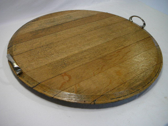 Wine Barrel Head Serving Tray 